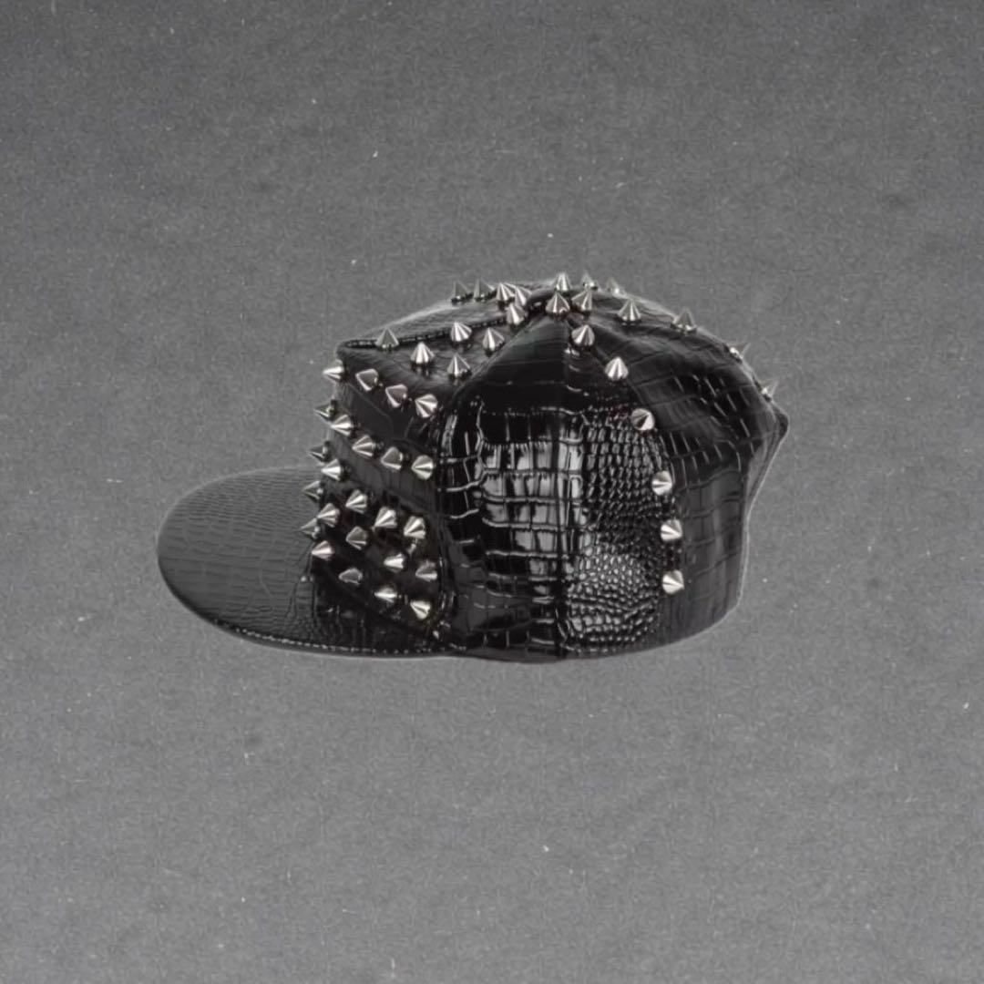 帽子 crocodile leather studs cap opium y2k