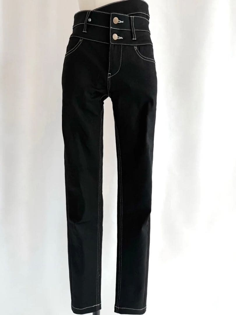 パンツ DIANTE HIGH WAIST LAYERED SKINNY DENIM