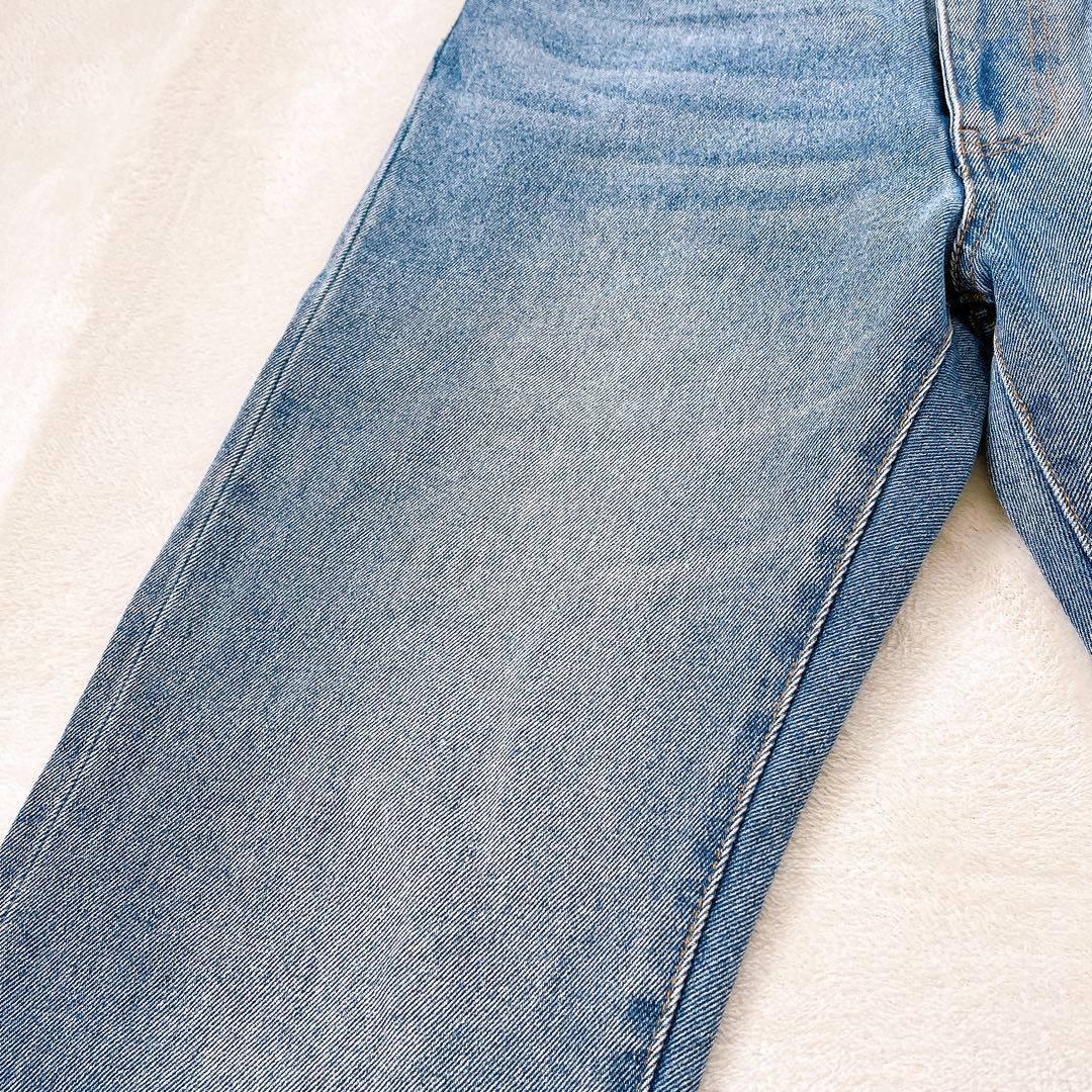 全骨格美脚見え！ MONN.:. モンslit DENIM ブルー 38 M