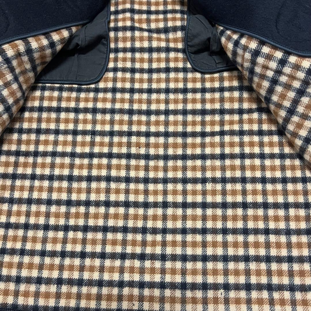 90s Aquascutum/ダッフルコート/ネイビー/英国製