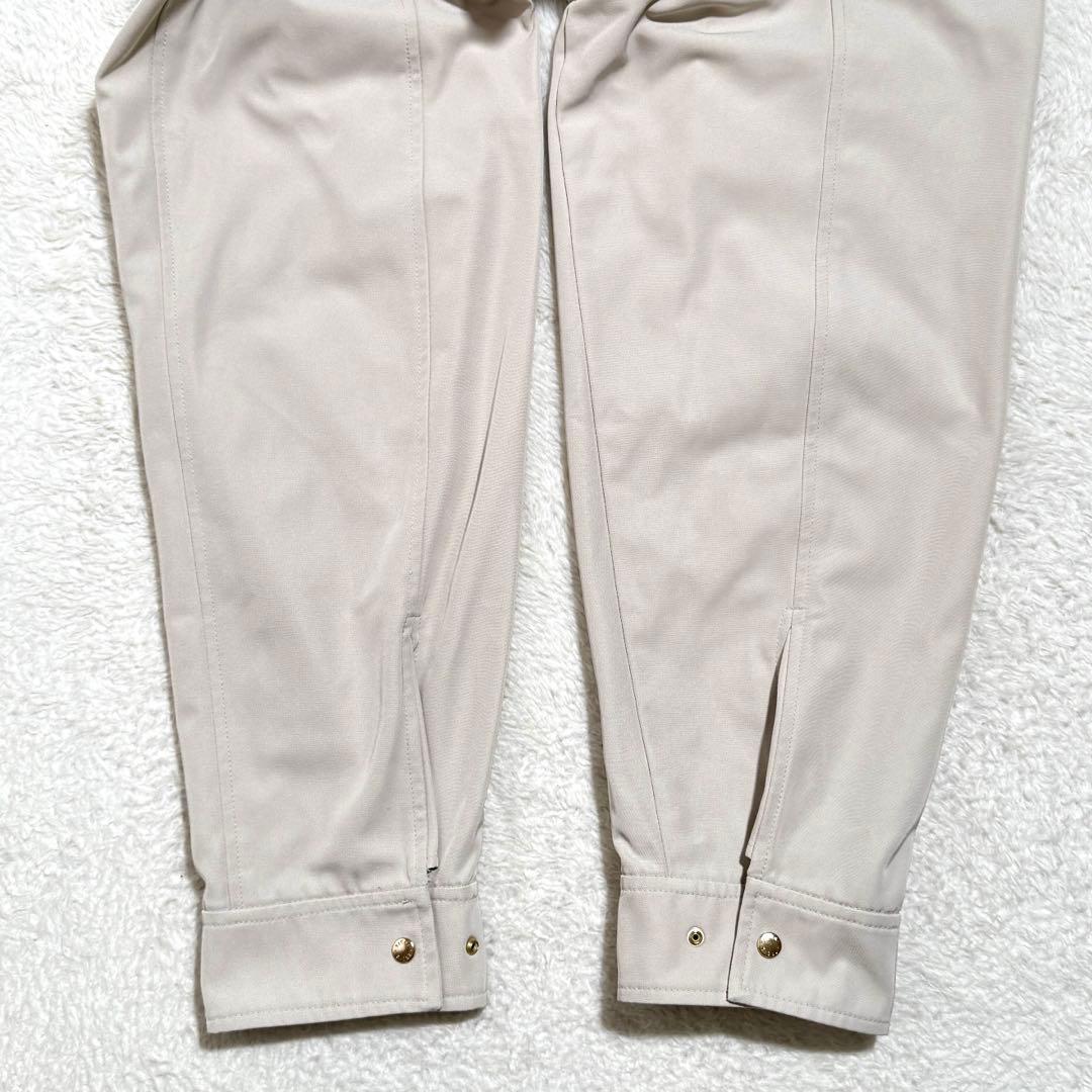 美品　23区 【撥水加工】ライトツイル ノーカラーコート　ベージュ　2024SS