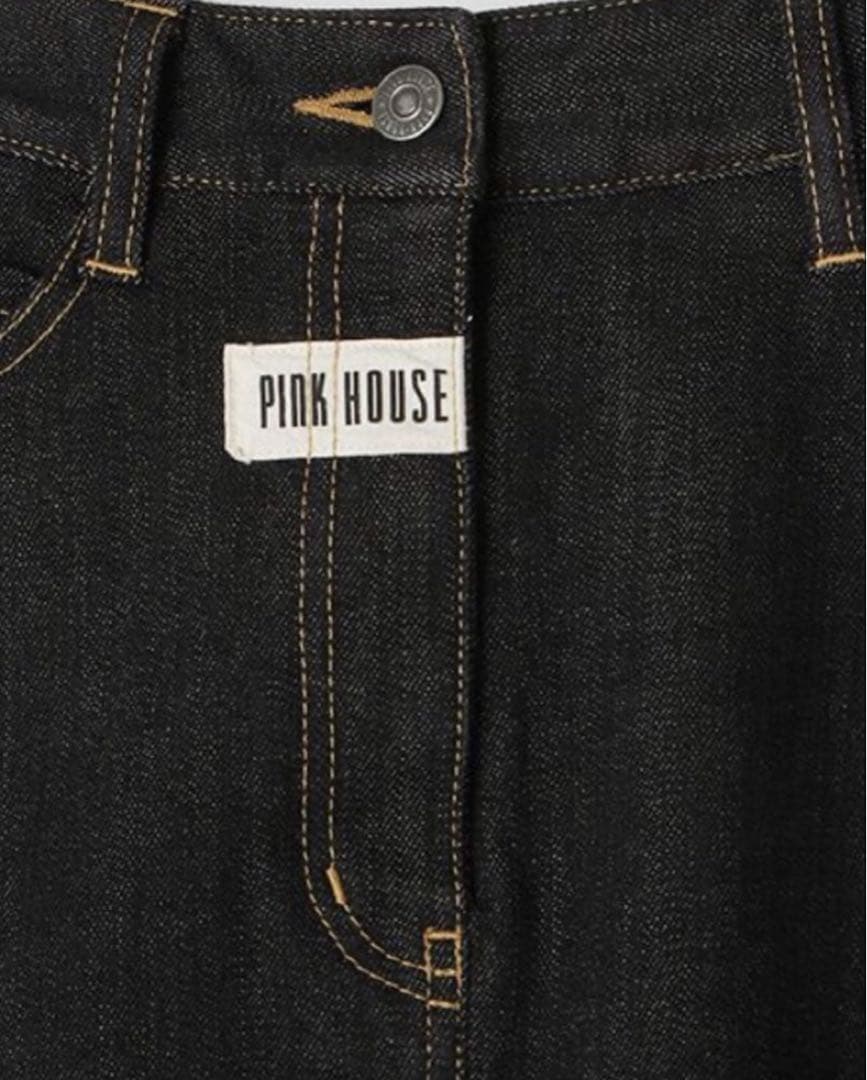 新品　PINK HOUSE ブラックデニム　ロングスカート