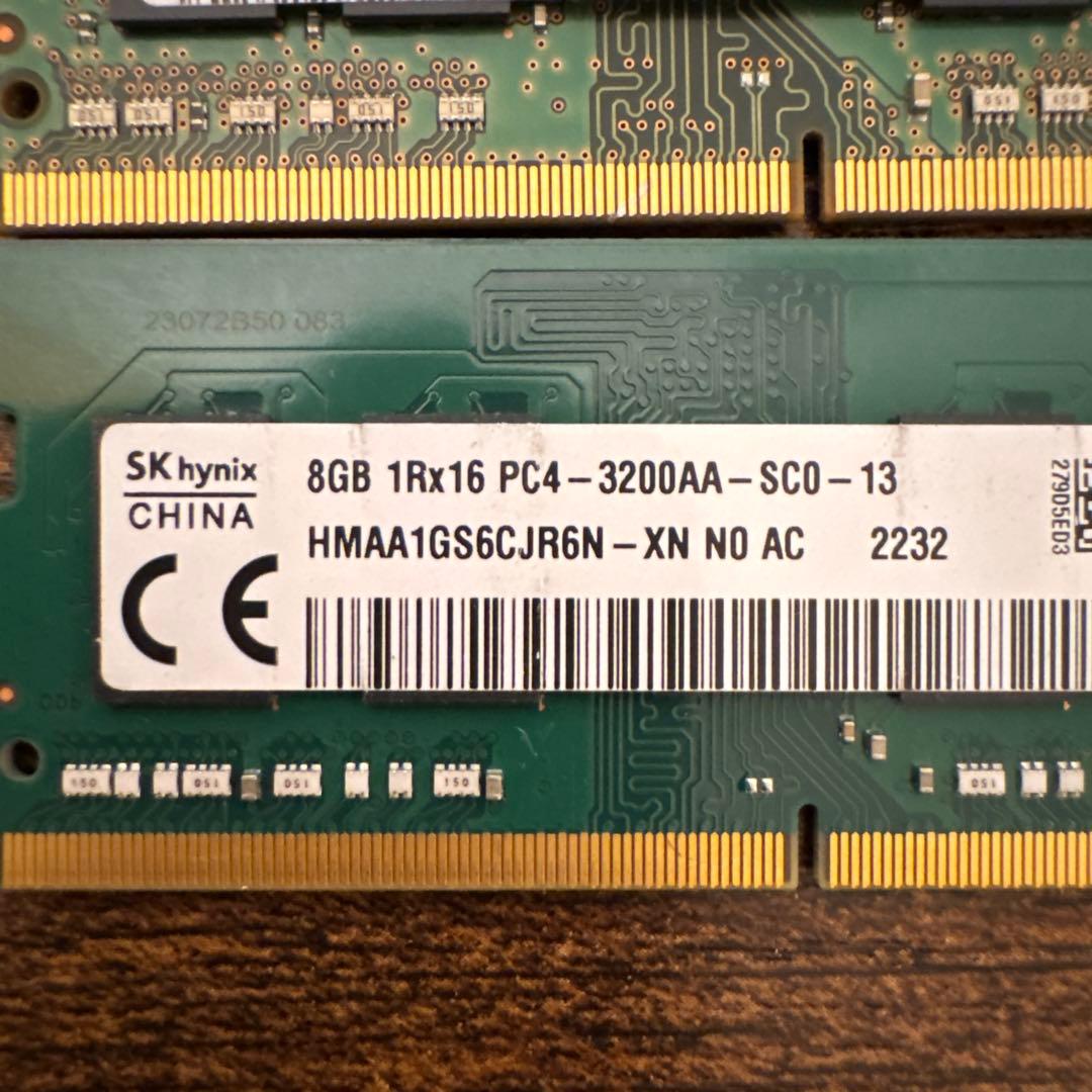 ノート用メモリー DDR4-3200AA 8GB 4枚セット