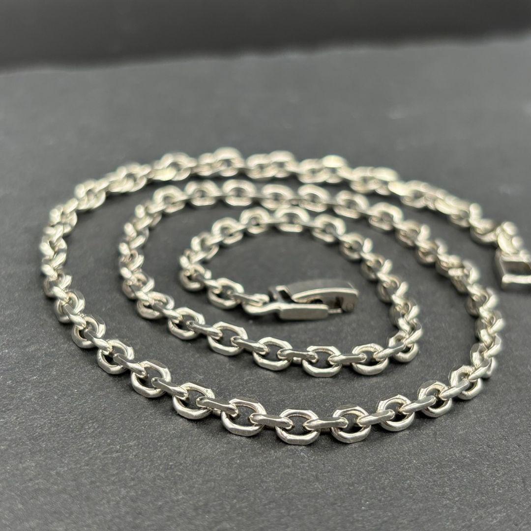 シルバー 925 シンプル チェーン ヴィンテージ 銀 ショート 上品