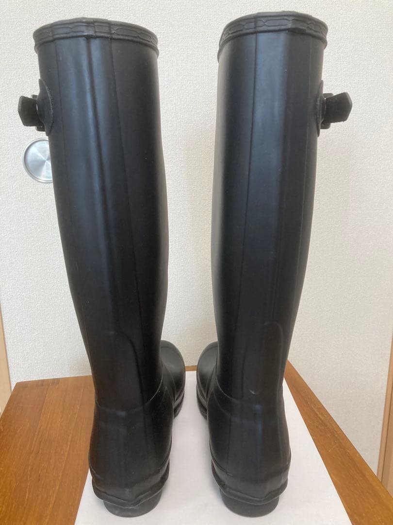 HUNTER ブラック ロングブーツ バックル付き　レインブーツ　ハンター