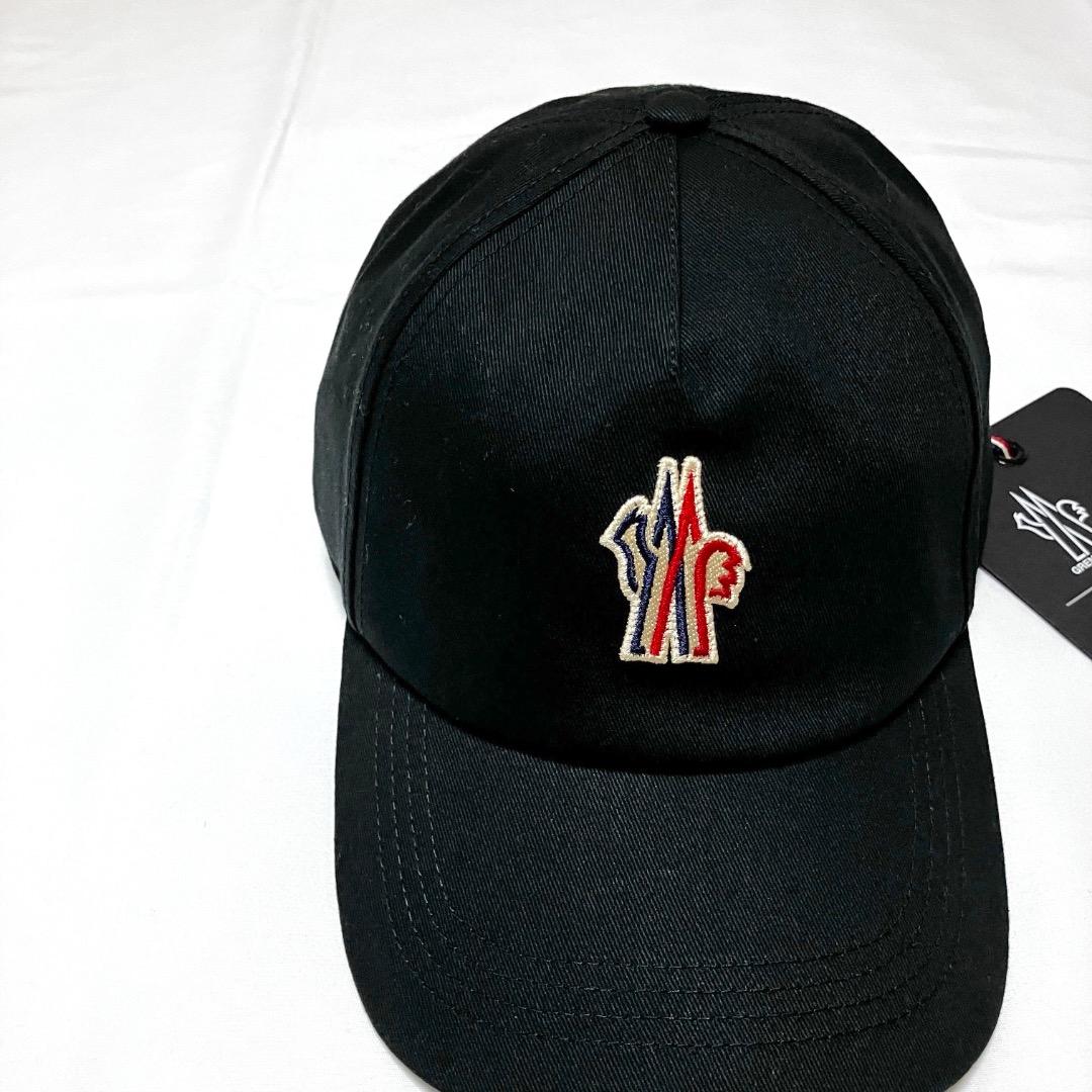 新品 MONCLER 24ss ロゴキャップ ブラック 黒 18193