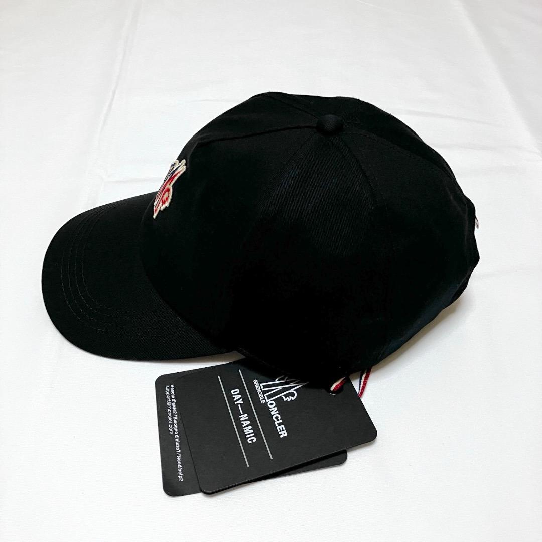 新品 MONCLER 24ss ロゴキャップ ブラック 黒 18193