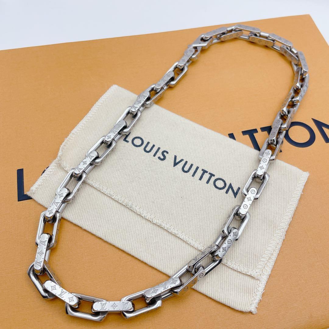 LOUIS VUITTON コリエ　チェーン　ネックレス　モノグラム　シルバー