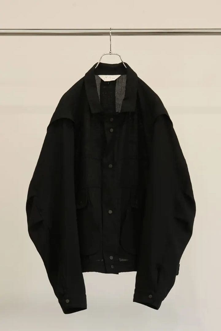 ジャケット・アウター Ancellm 25ss Melange Snap Blouson Black