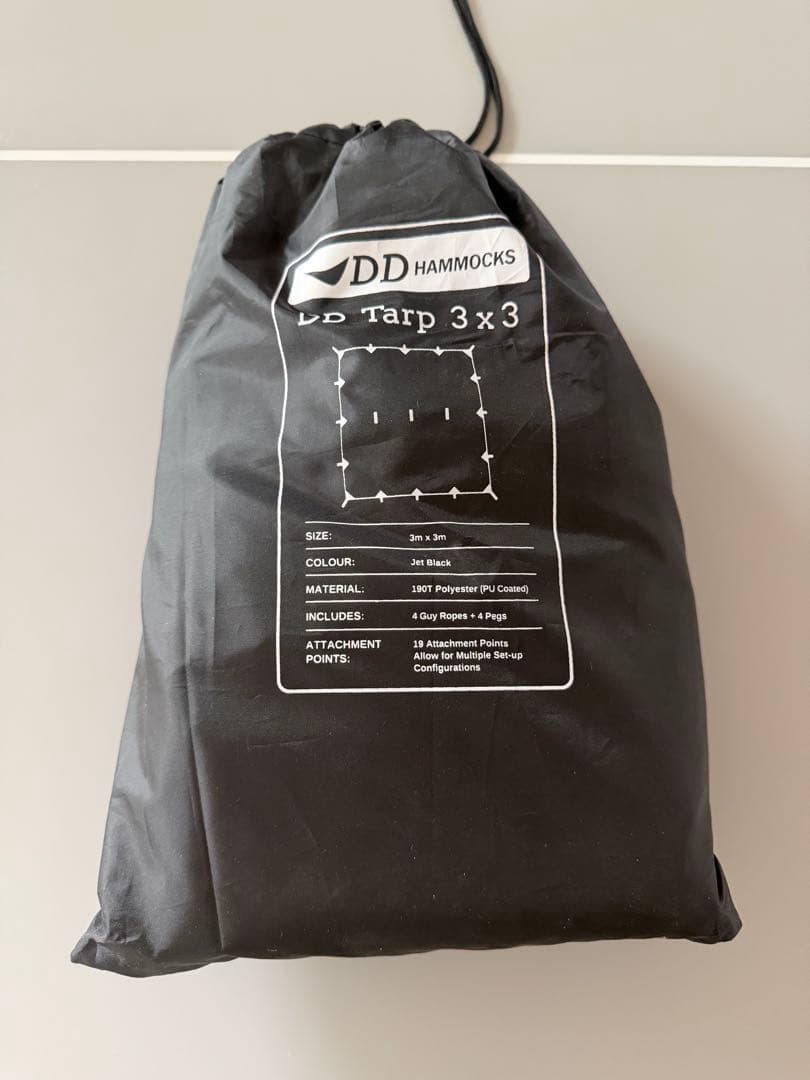 DD Hammocks タープ 3x3 ブラック