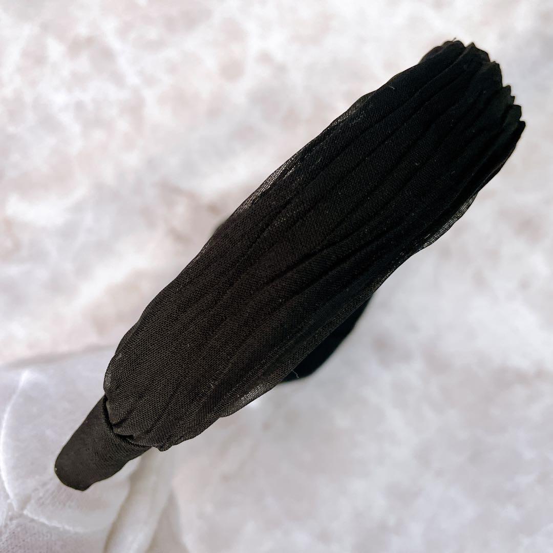 美品✨ アレクサンドルドゥパリ カチューシャ ヘアバンド フラワーモチーフ 黒