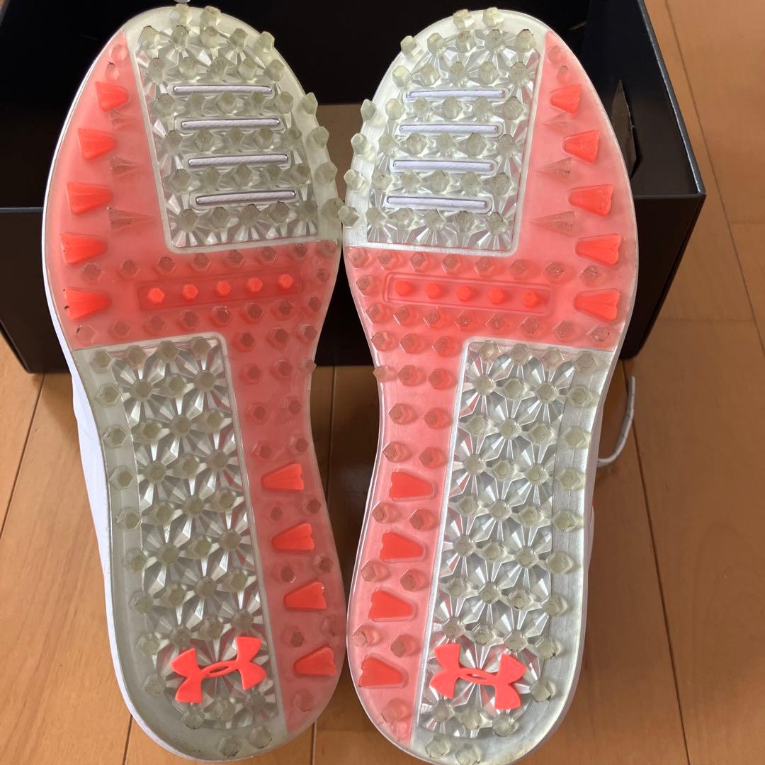 Under Armour ゴルフシューズ ホワイト/オレンジ
