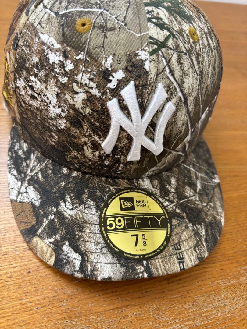 ニューエラ 59fifty 7 5/8 ヤンキース　リアルツリーカモ　キャップ