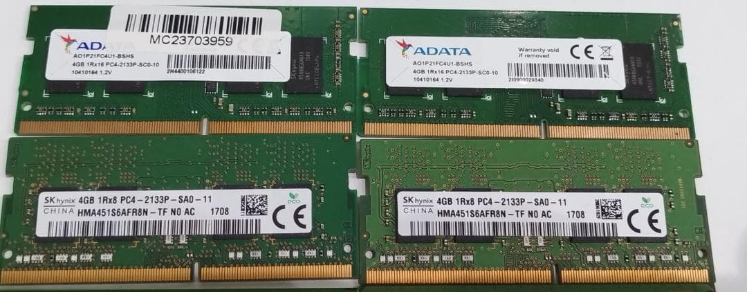 送料無料 DDR4 4GB × 10枚セット 2133 2400 2666