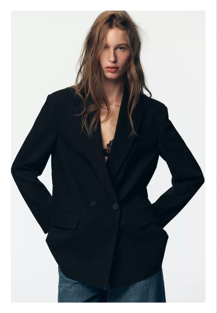 ZARA ダブルブレストオーバーサイズブレザー