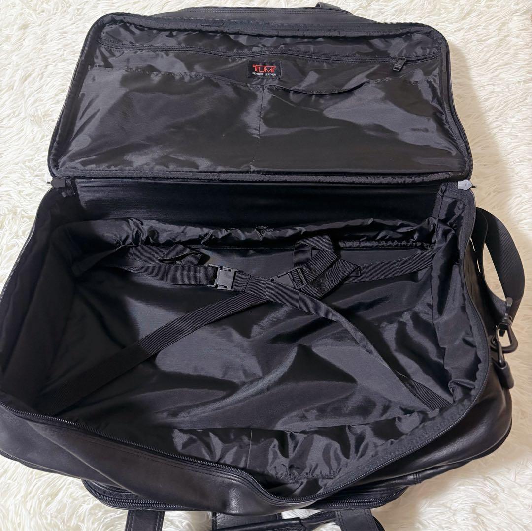 TUMI オールレザー ボストンバッグ 特大 3室 2way ブラック 旅行鞄