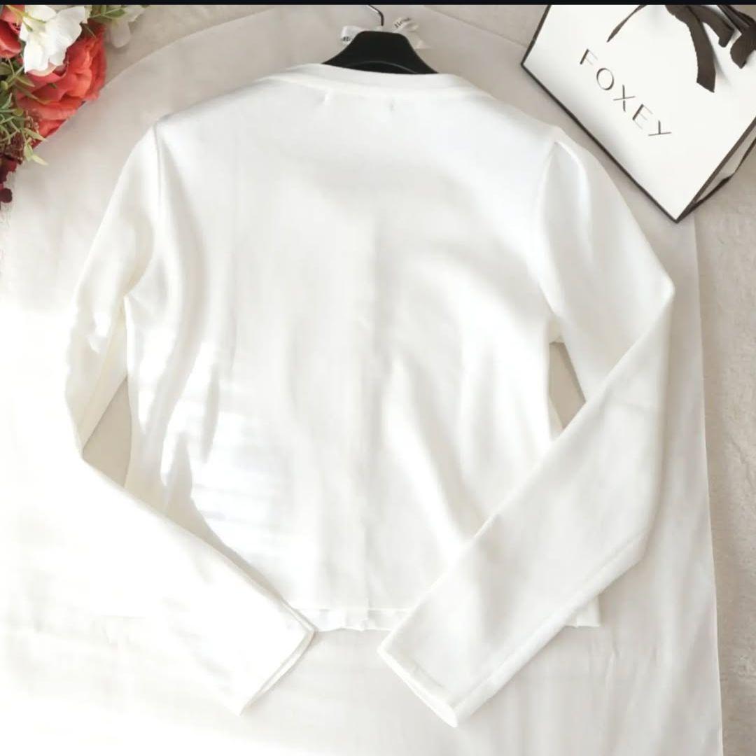 極美品♡ルネ♡ネックラインパール　カーディガン