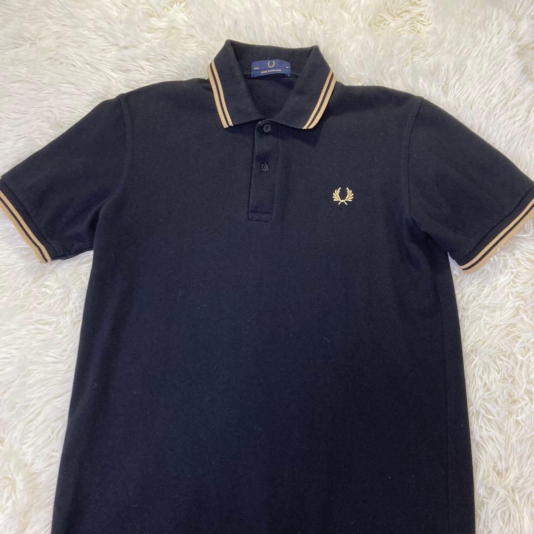 【大人気】フレッドペリー Fred perry G12 ポロシャツ 黒 金