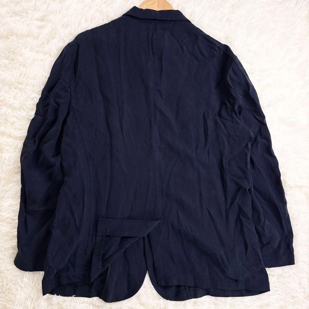 ジョルジオアルマーニ テーラードジャケット 3XL レザータグ ネイビー