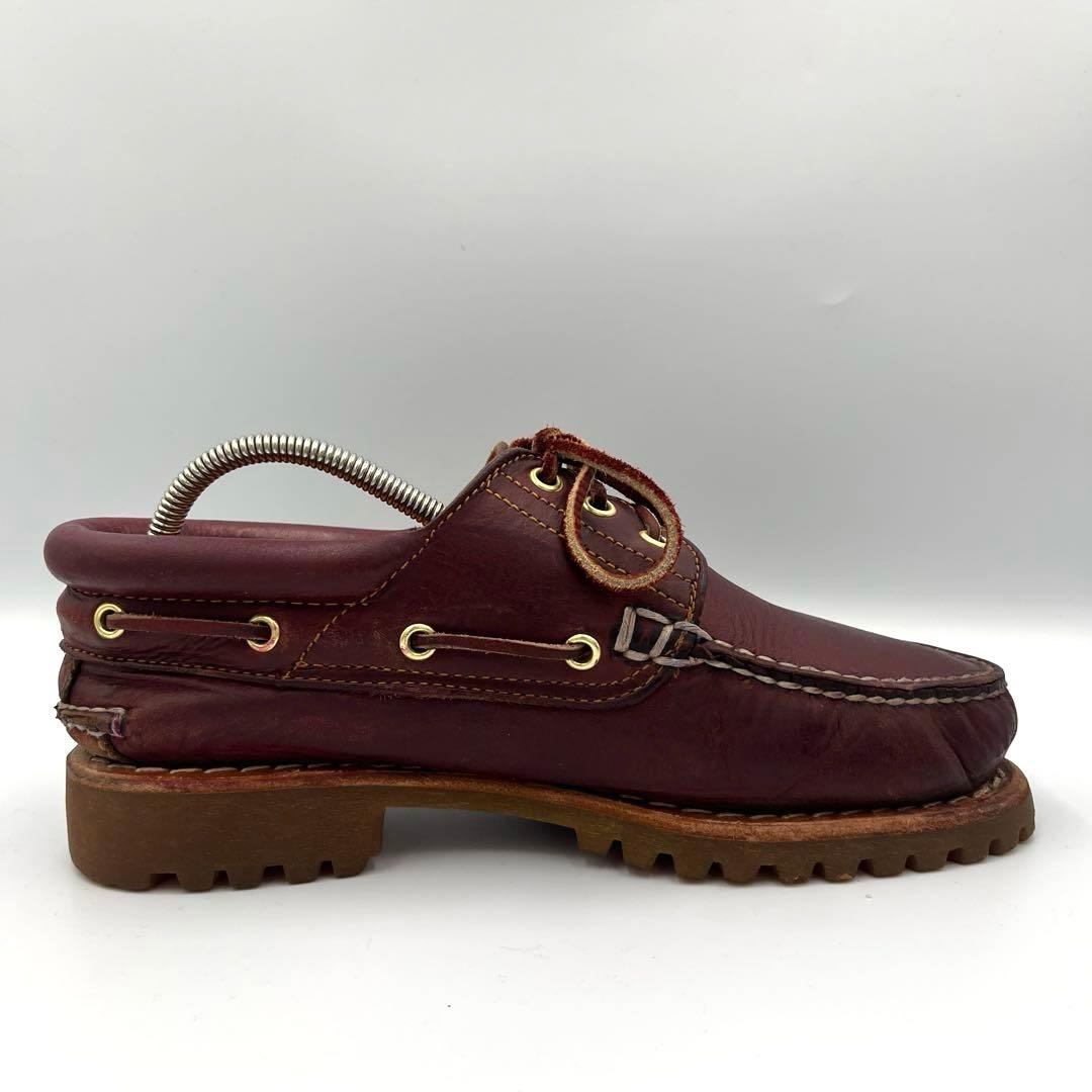 Timberland バーガンディ　モカシン25cm デッキシューズ3eye