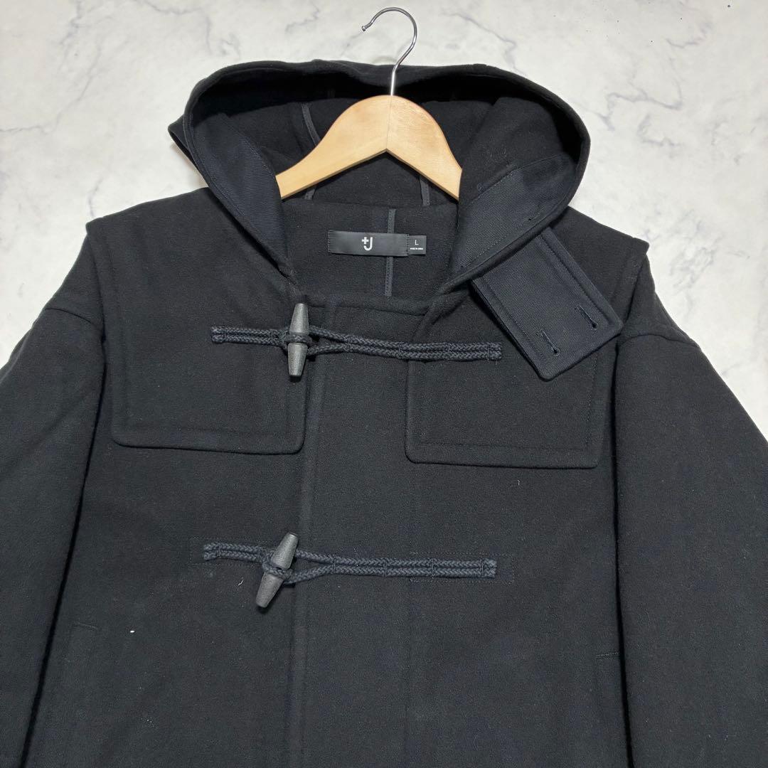 UNIQLO ＋J ダッフルコート ウール ブラック 近年 フード一体 黒 L