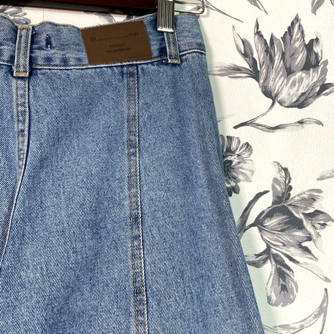 美品【canaljean】El mar シーム デニム パンツ ライトブルー