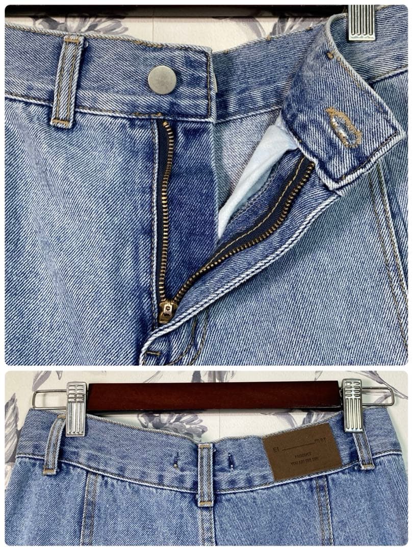 美品【canaljean】El mar シーム デニム パンツ ライトブルー
