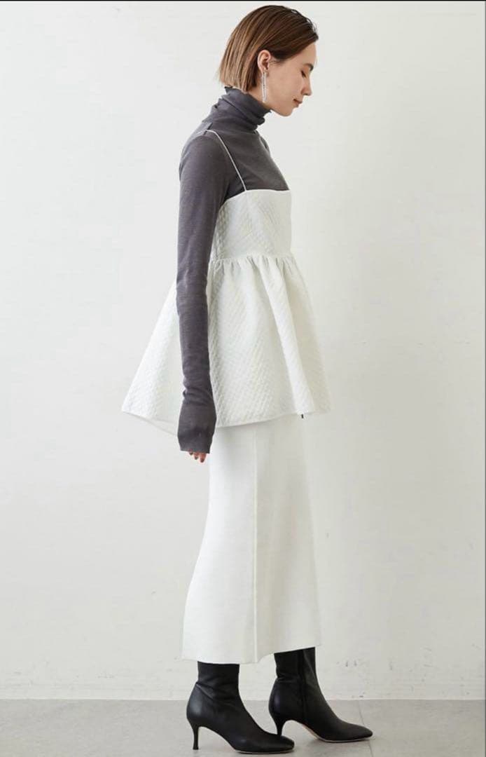 【美品】Whim Gazette ウィムガゼット　ジャガードキャミソールブラウス