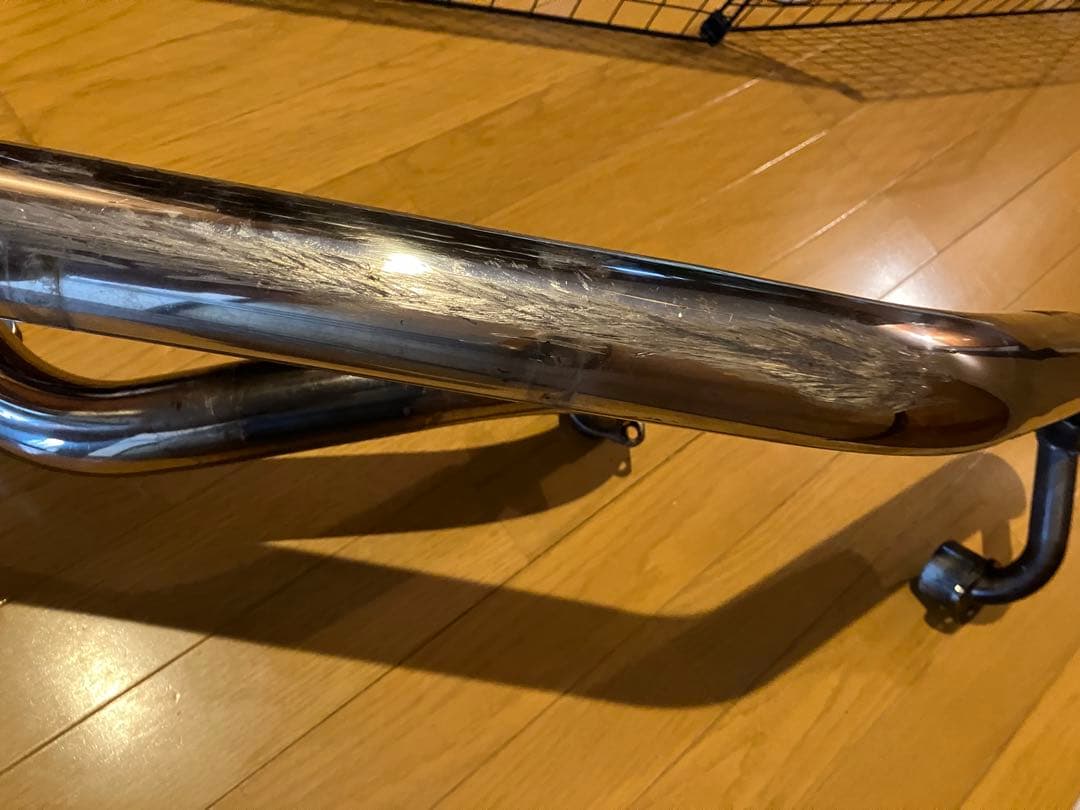 ドラッグスタークラシック400用 スラッシュカットマフラー