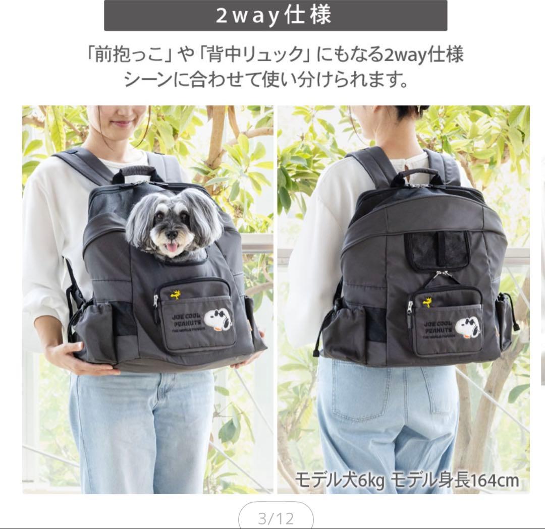 スヌーピー キャリーバック ペットリュック　ペットパラダイス
