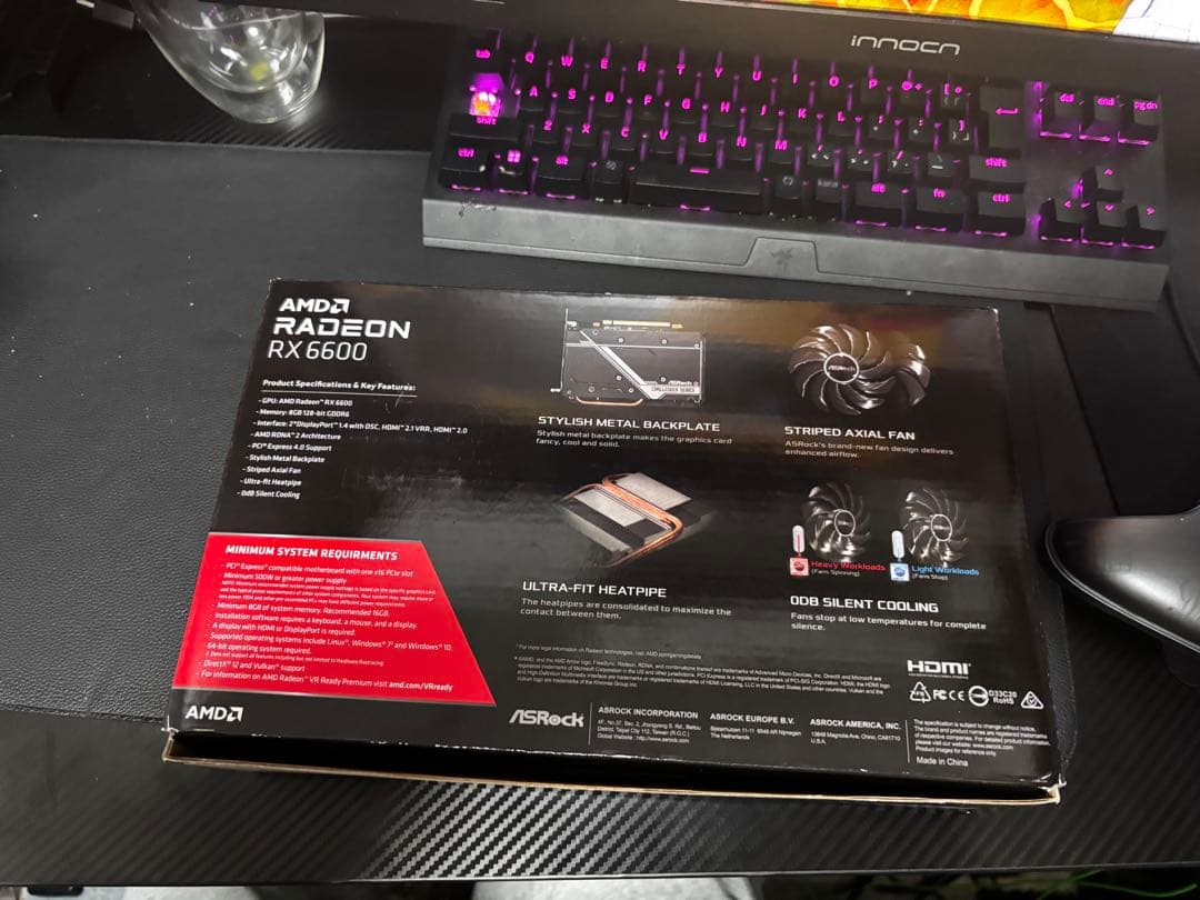 【ジャンク】ASRock RADEON RX6600 Challengeritx