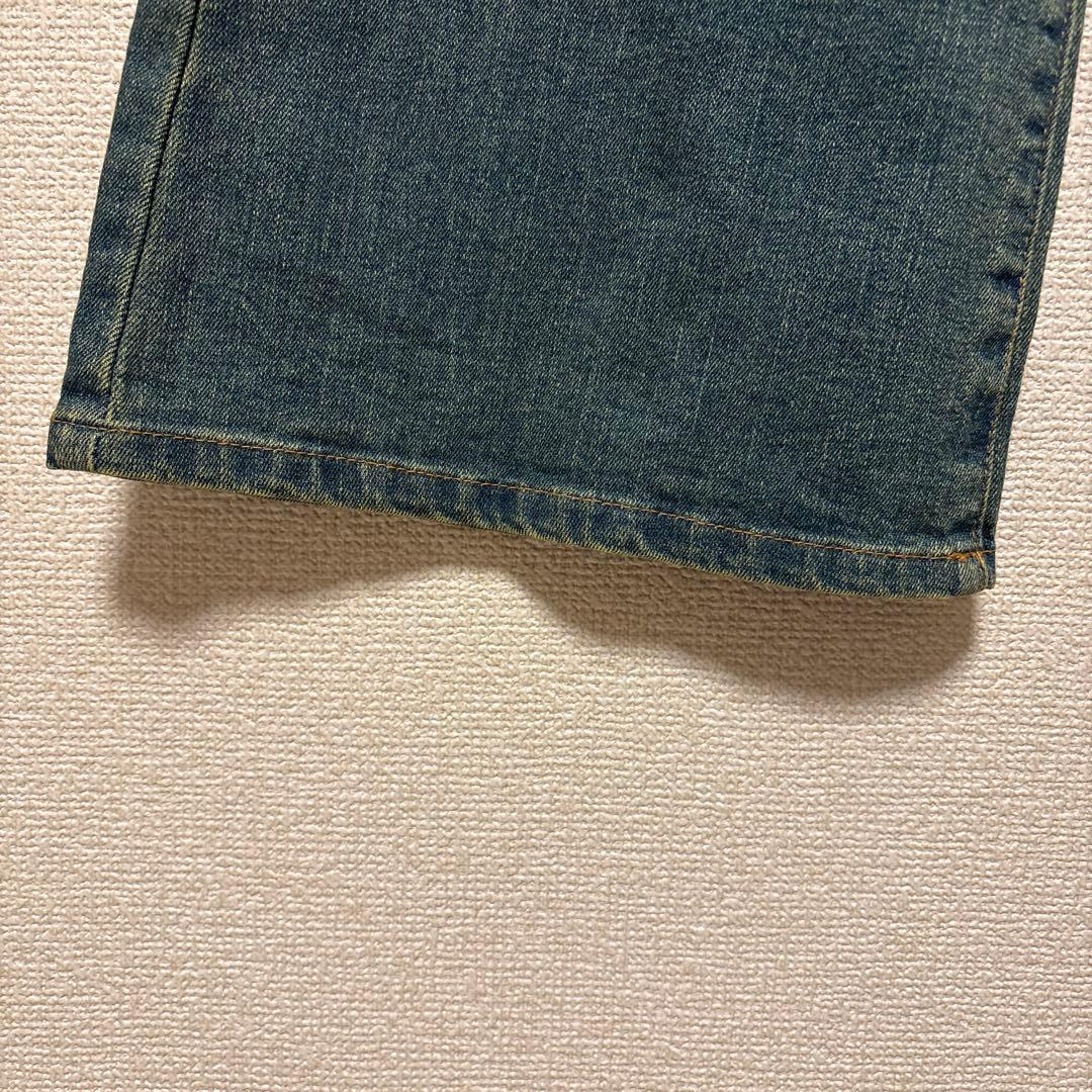 TINA：JOJUN 刺繍入りフレアジーンズ ライトブルー　M ビンテージ
