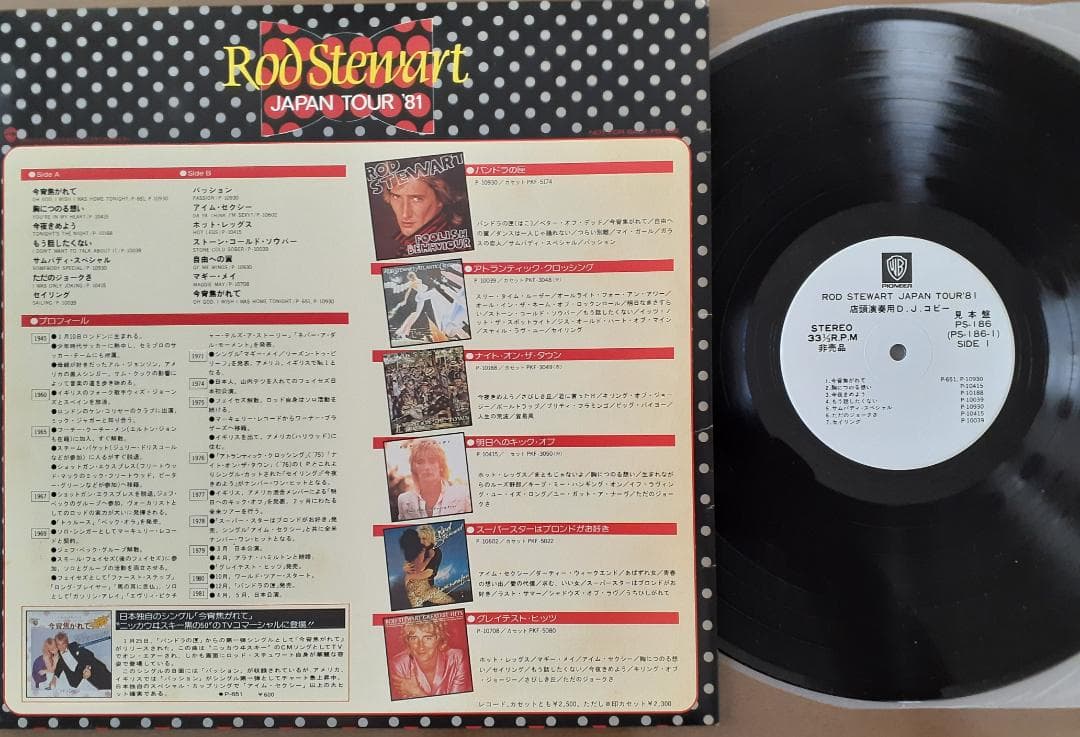 ロッド・スチュワート　 Japan Tour '81　ベスト盤 国内貴重盤 LP