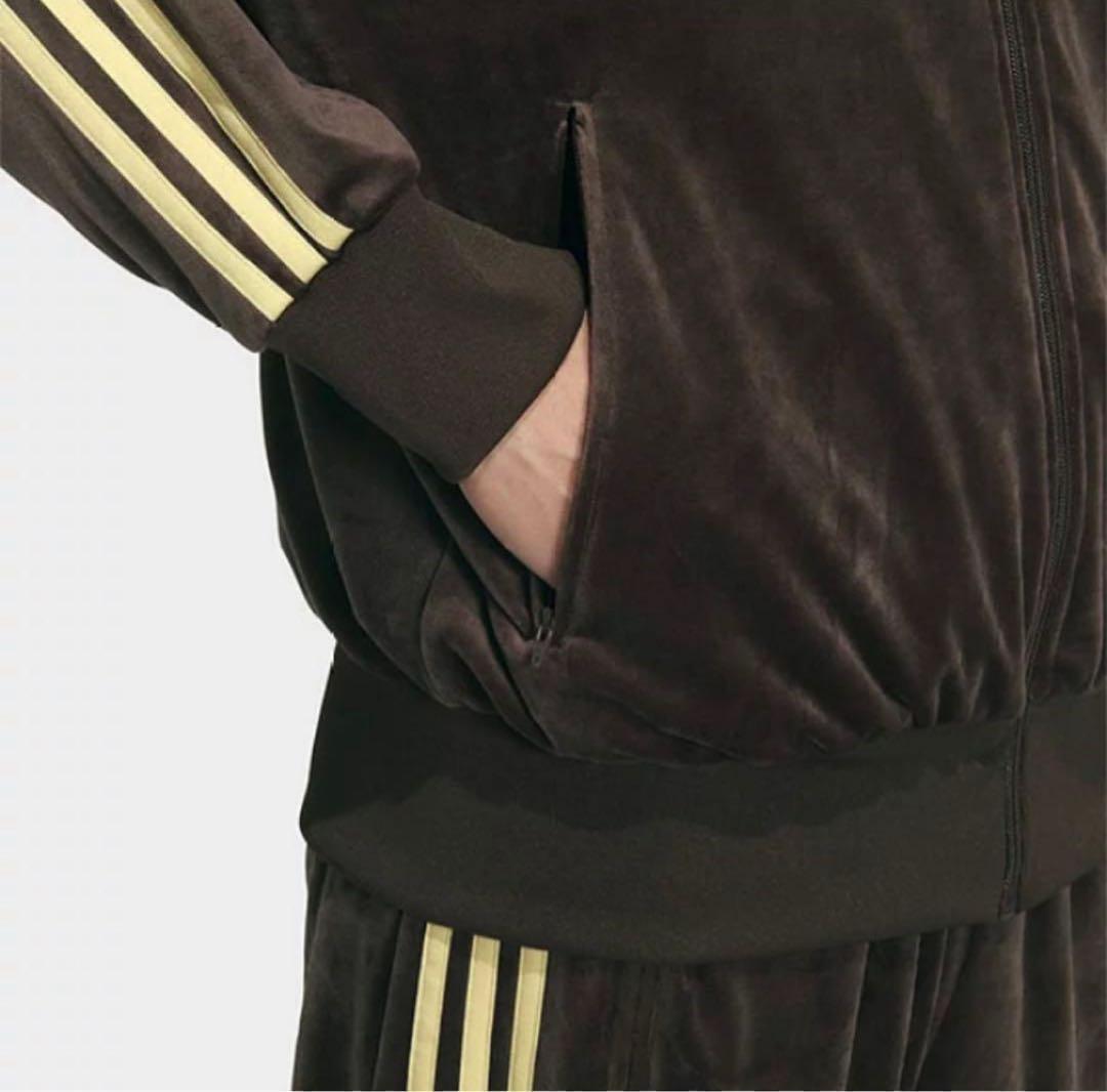 SALE✨【新品】adidas トラックトップ ベロア　XL ダークブラウン