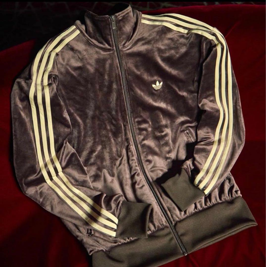 SALE✨【新品】adidas トラックトップ ベロア　XL ダークブラウン
