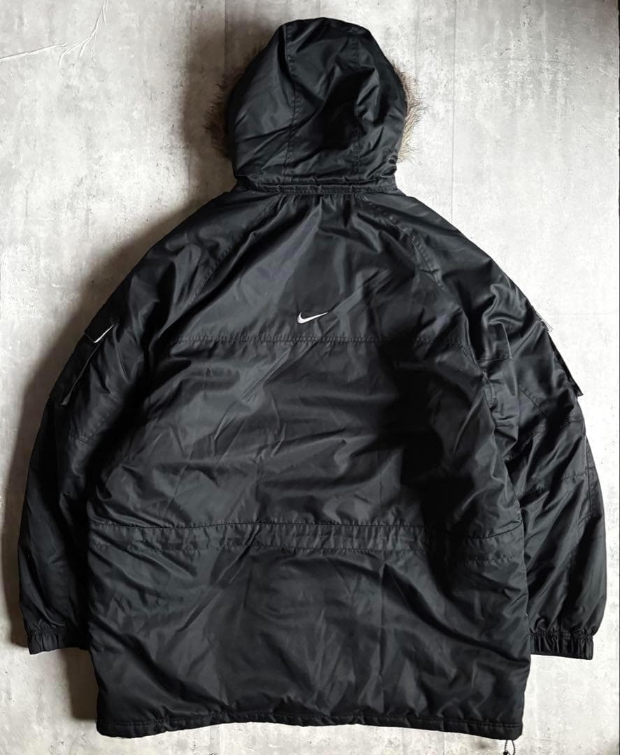 【00s nike】モッズコート　ドローコード付き　ボア　テック　多機能　古着