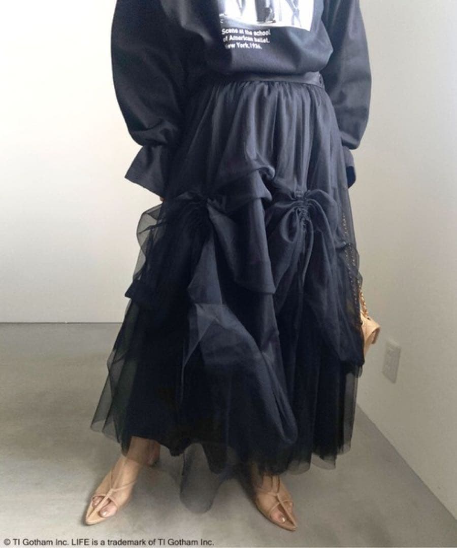 【極美品】 AMERI CURTAIN TULLE SKIRT