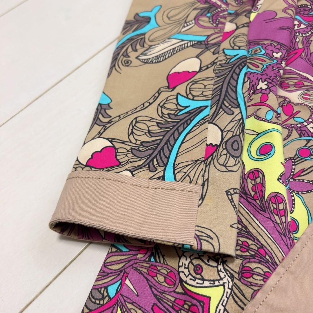 2点おまとめ☆Christian Lacroix☆総柄ロングコートベルトAライン