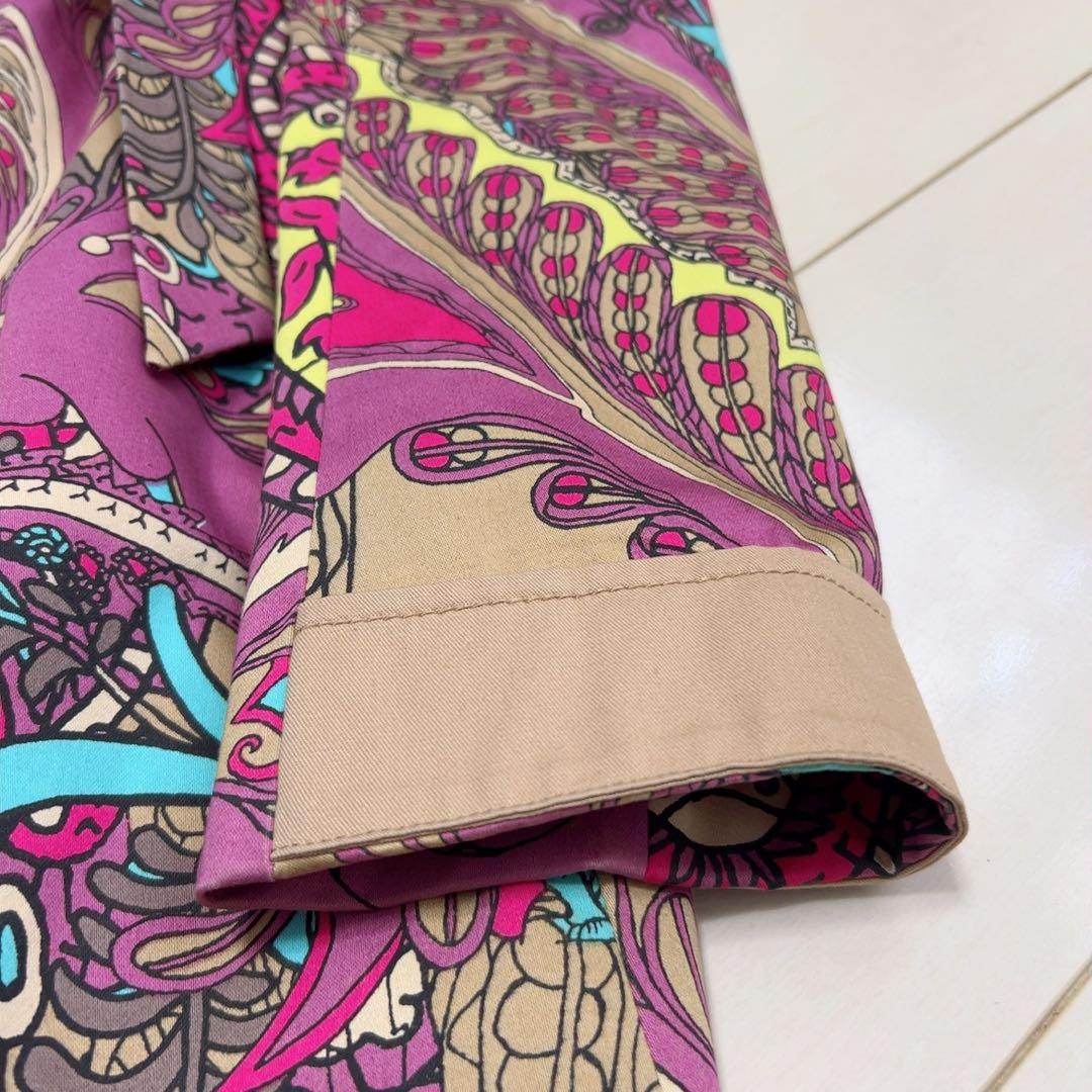 2点おまとめ☆Christian Lacroix☆総柄ロングコートベルトAライン
