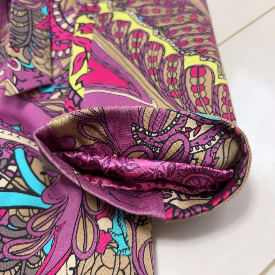 2点おまとめ☆Christian Lacroix☆総柄ロングコートベルトAライン