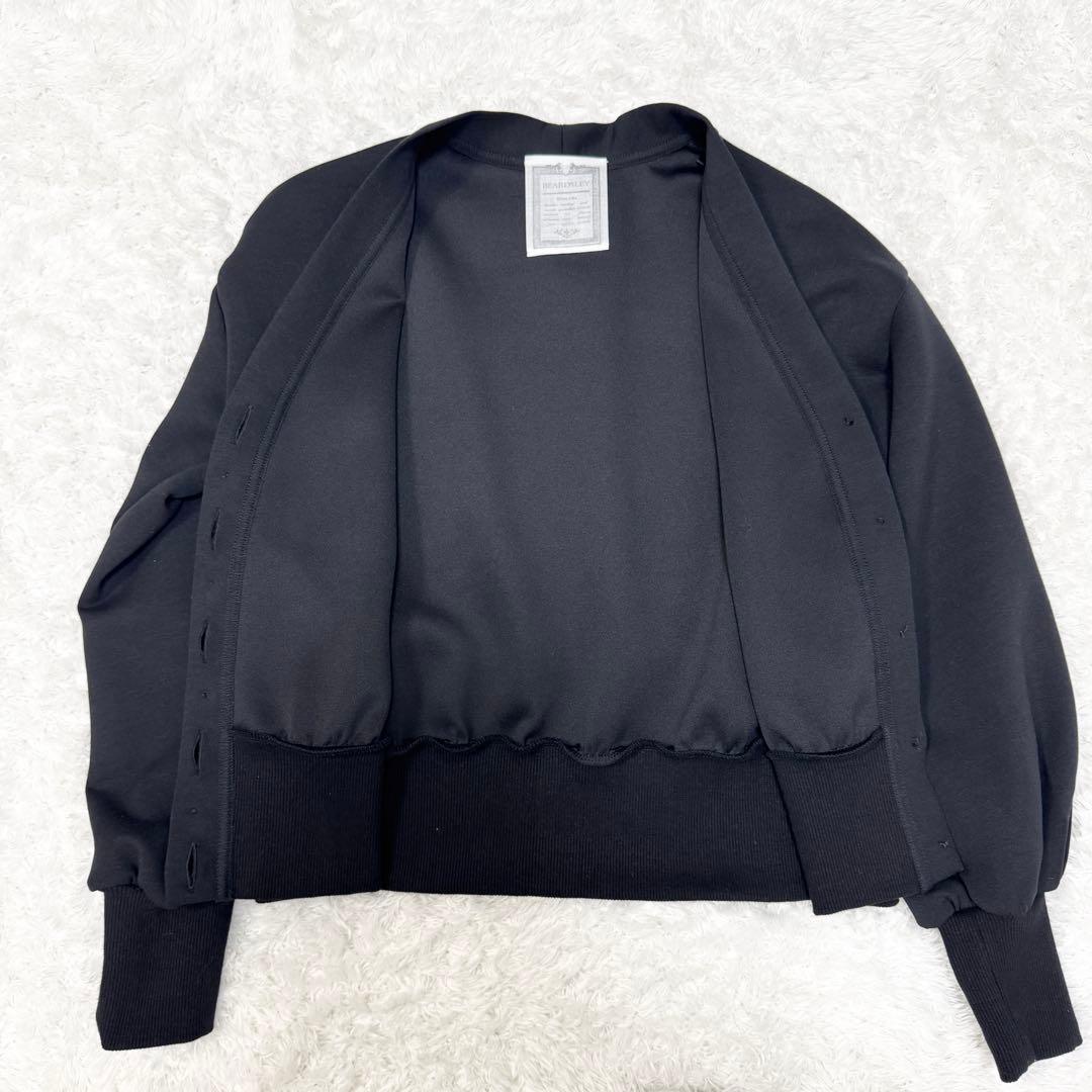 【ビアズリー】☆極美品☆ダンボールパールボタン カーディガン ブラックFREE