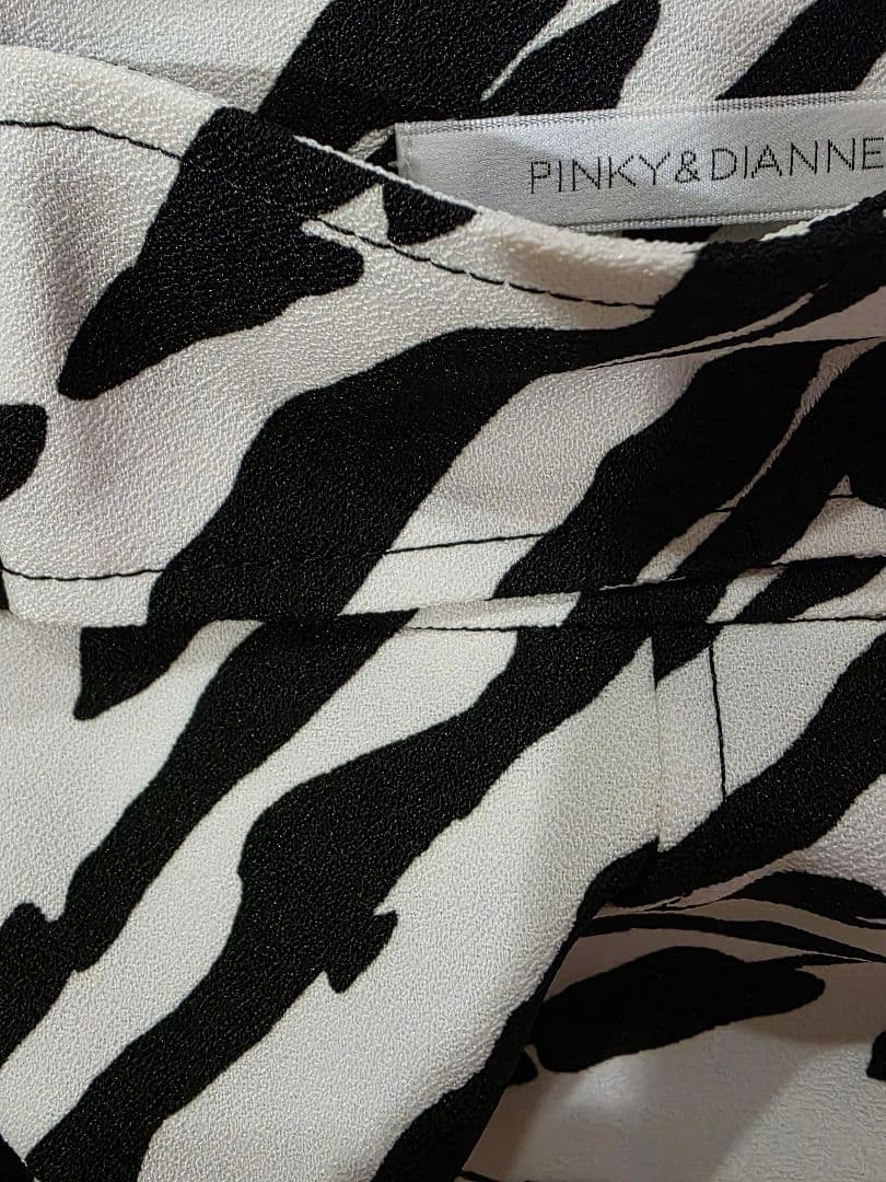 定価30,800 PINKY&DIANNE バイアスゼブラプリントスカート S