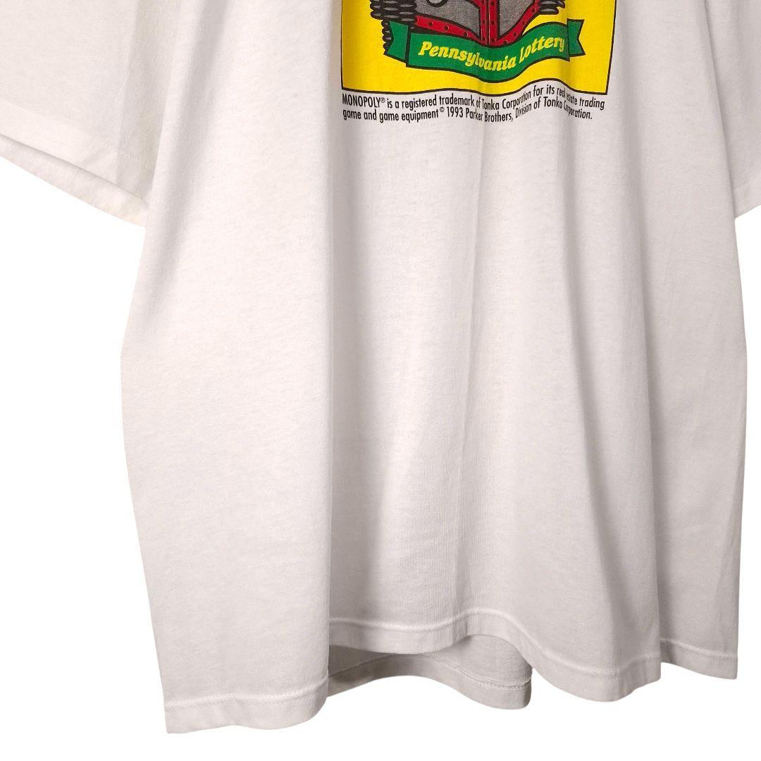 90s USA製 MONOPOLY モノポリー シングル Tシャツ XLホワイト
