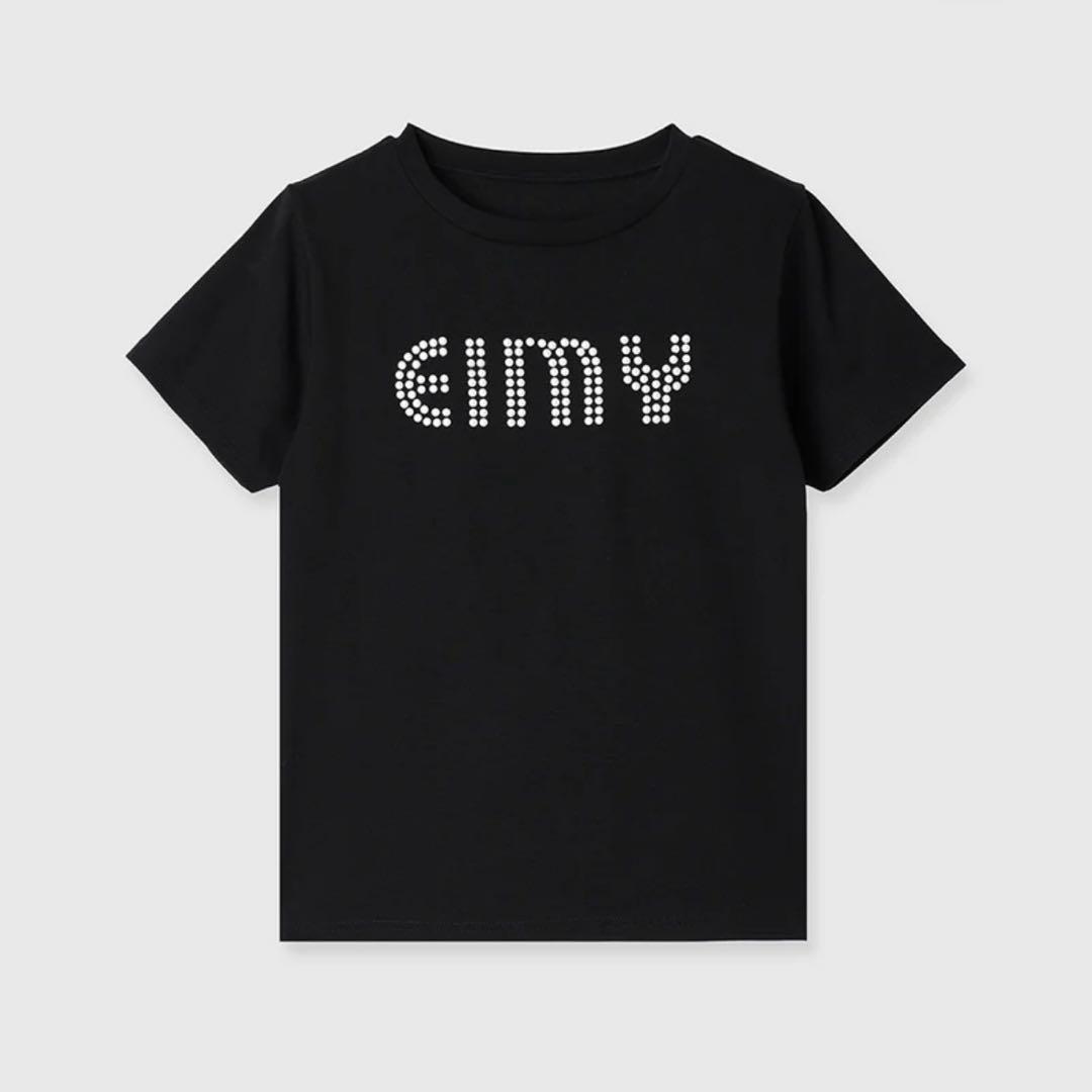 eimy istoire パールロゴTシャツ ブラック