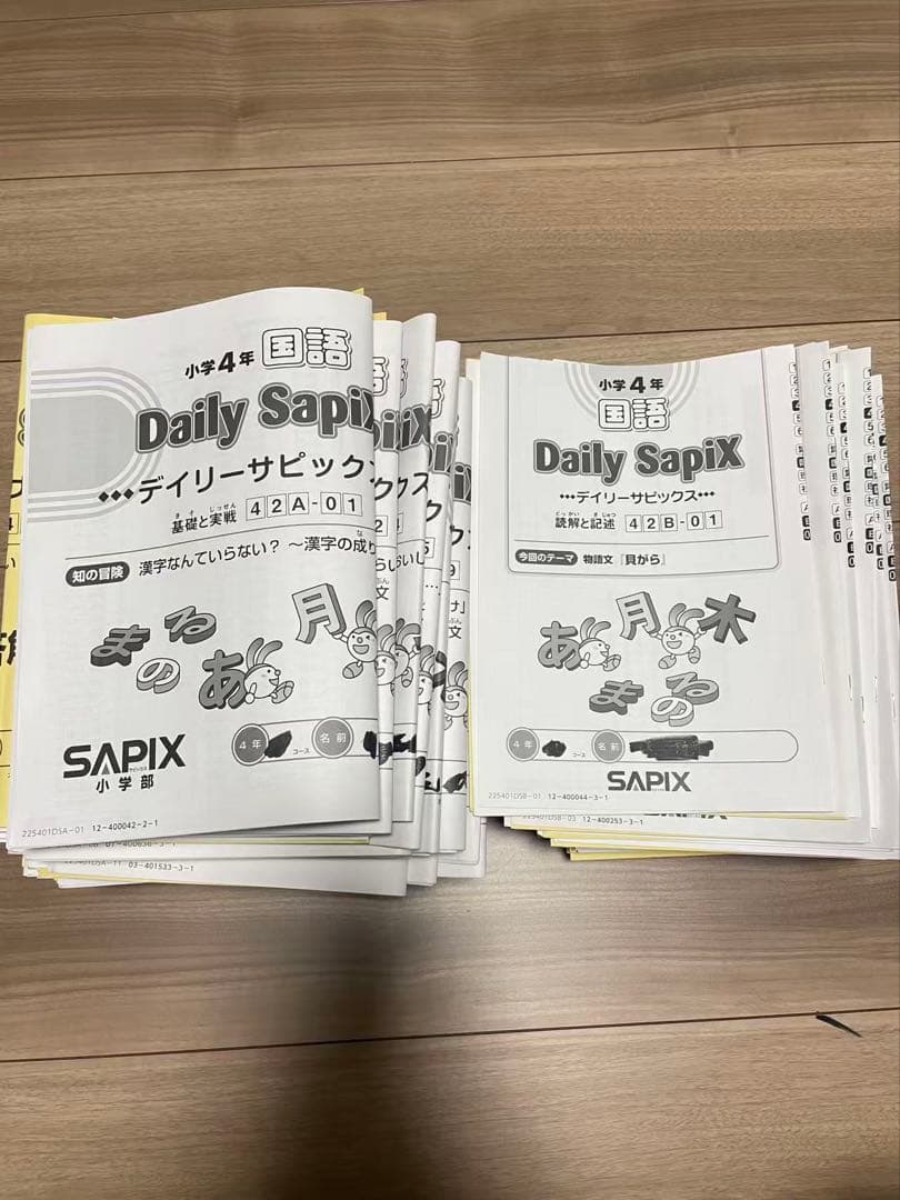 SAPIX2025年度4年生社会、理解、国語、算数の教科書ワークブックセット
