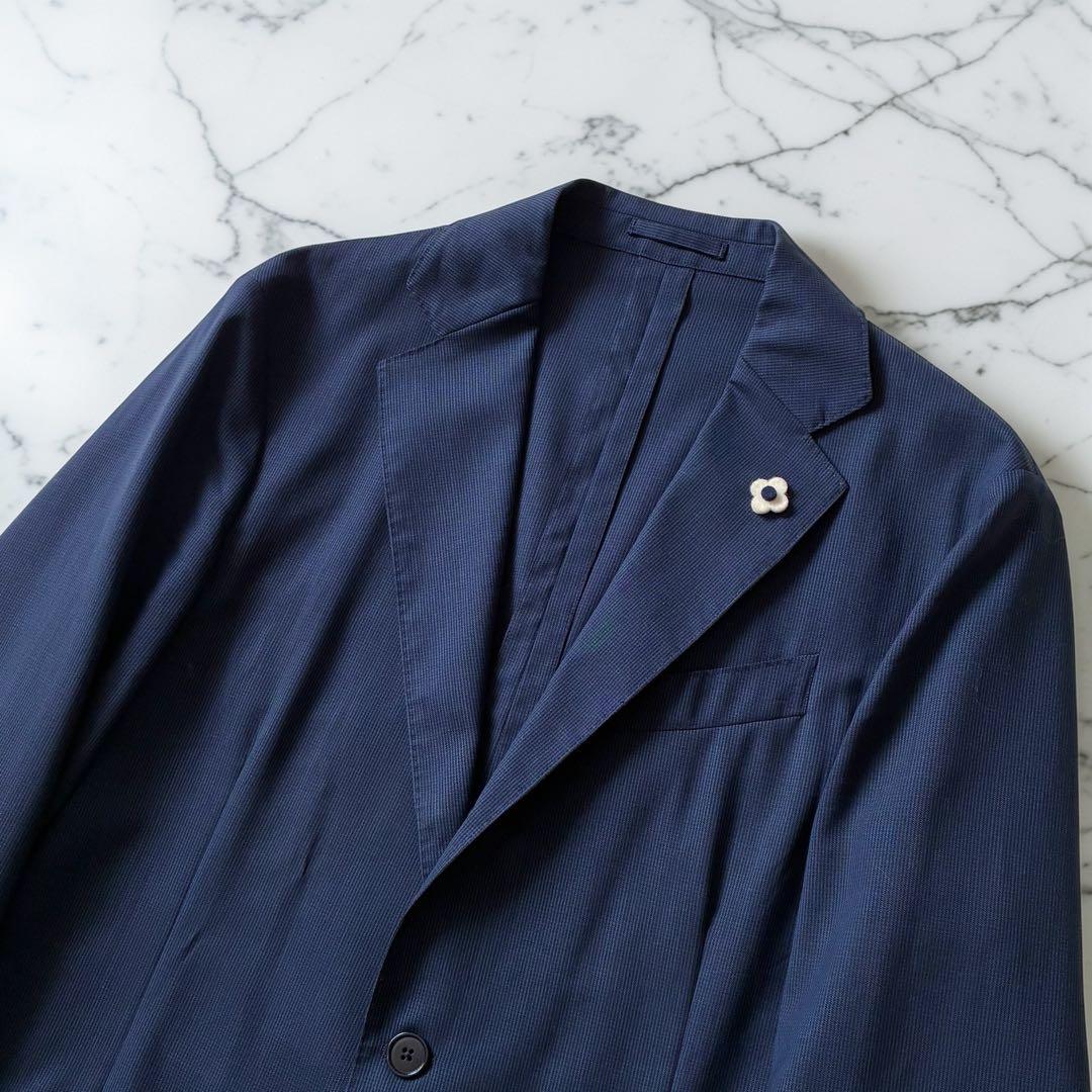 美品 ラルディーニ EASY WEAR 春夏 パッカブルジャケット 48 紺