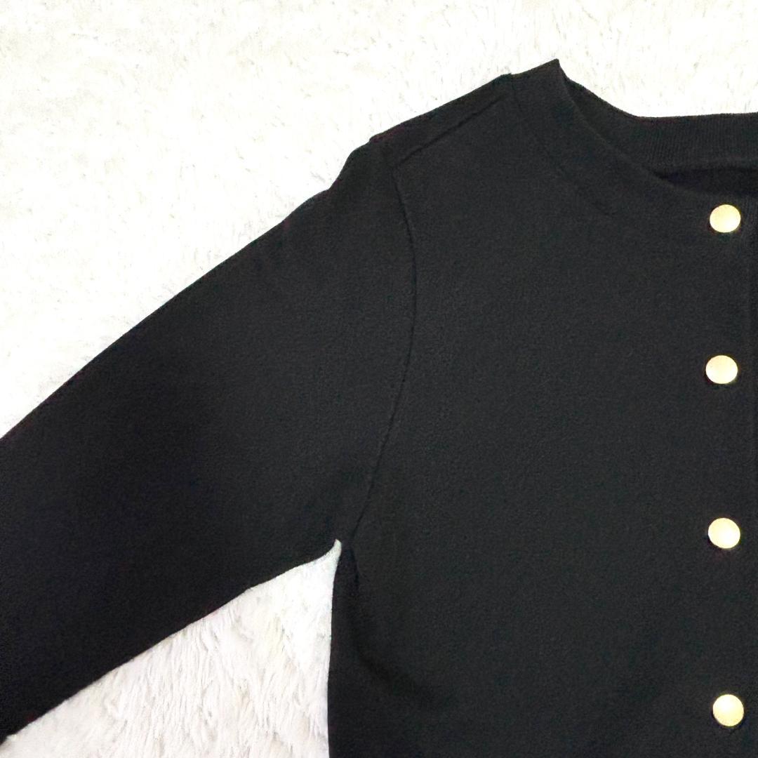 ブルーレーベルクレストブリッジ 金ボタン チェック カーディガン