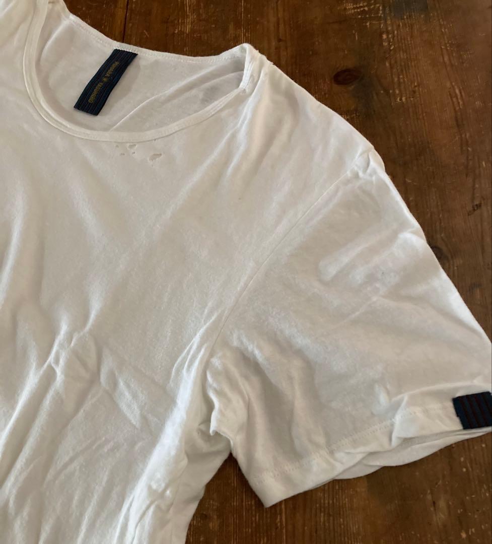 MIHARAYASUHIRO ダメージ オパール加工 パンク　Tシャツ　桜井着