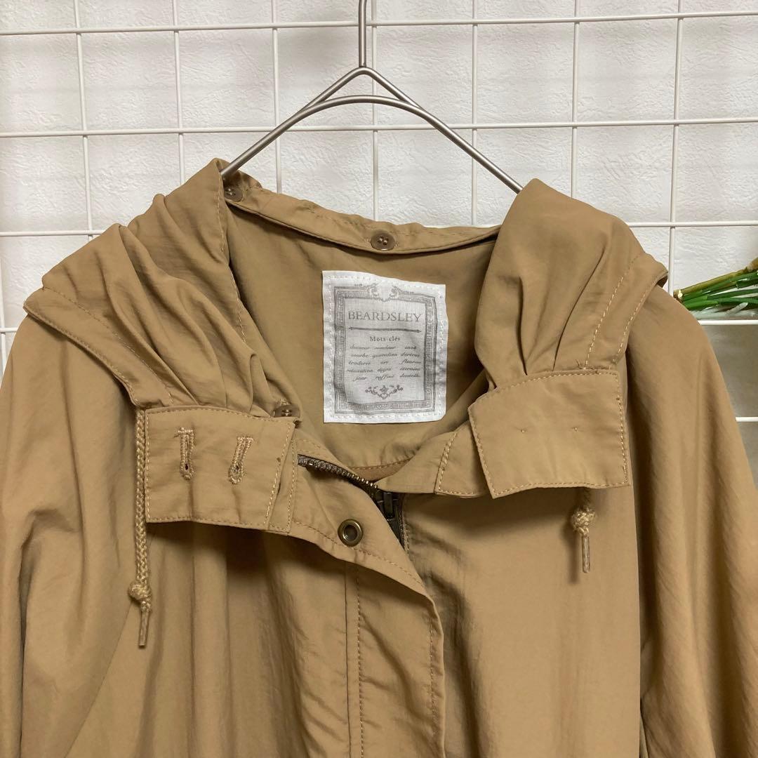 BEARDSLEY ビアズリー 4WAYコート　フード付きベージュロングコート