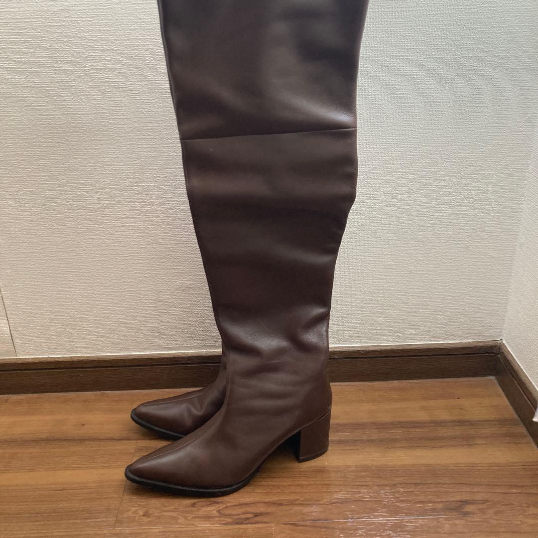 CLANE ストレートニーハイブーツ